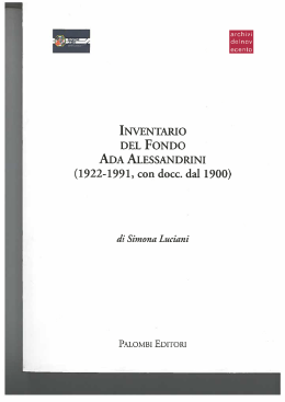 Inventario del fondo Alessandrini