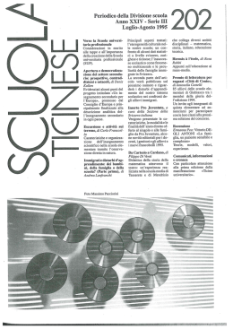 Verso la Scuola universitaria professionale