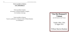 Vita Dei Demoni E Visioni