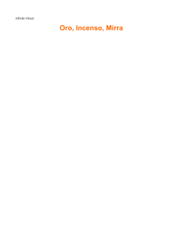 Oro, Incenso, Mirra
