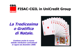 La Tredicesima - Fisac Cgil Unicredit