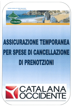 assicurazione temporanea per spese di cancellazione