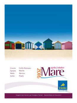 Scarica il nostro catalogo MARE ESTATE 2016