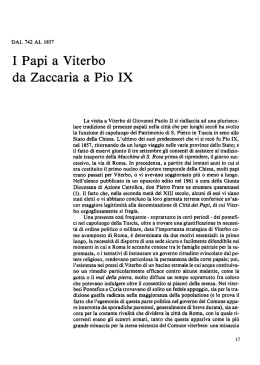 I Papi a Viterbo da Zaccaria a Pio IX