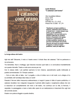La lunga attesa del teatro Agli inizi dell` Ottocento, il
