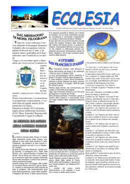 Vengo tra voi per continuare il ser- vizio