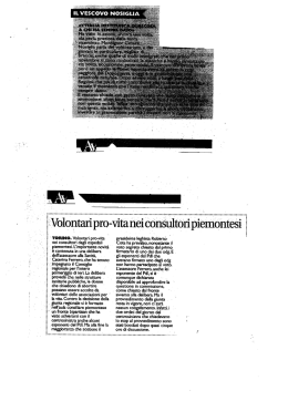 i.Vòlontan` pro-vita nei