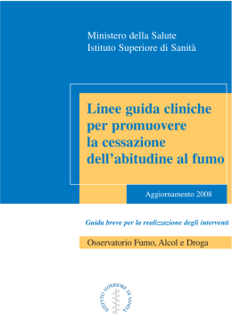 Linee guida cliniche per promuovere la cessazione dell`abitudine al