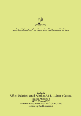 URP - Sanit&agrave; e Cultura