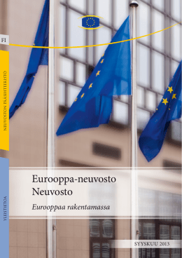 Il Consiglio europeo. Il Consiglio