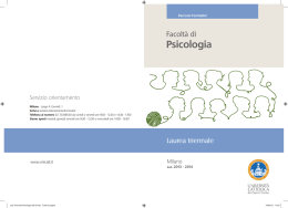 Opuscolo Laurea triennale Psicologia