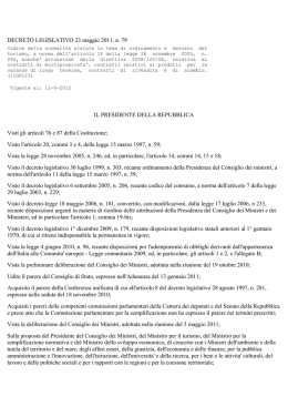 Il testo del Dlgs 79/201