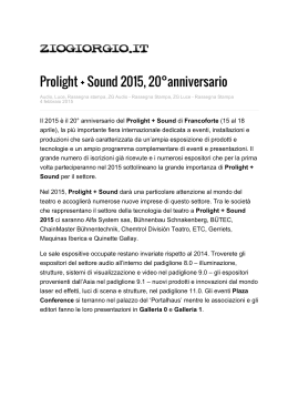 Prolight + Sound 2015, 20°anniversario