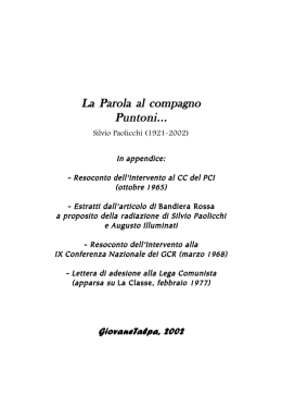La Parola al compagno Puntoni