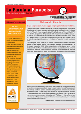 La Parola a Paracelso - Fondazione Paracelso