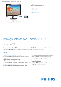 Product Leaflet: Monitor LCD E-line con SmartImage Lite