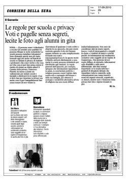 Le regole per scuola e privacy. Voti e pagelle senza