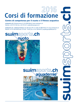 Corsi Swimsports 2016 - Federazione Ticinese Nuoto