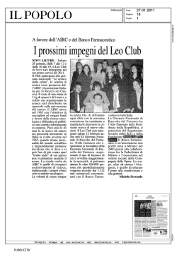 il popolo - Fondazione Pubblicit&agrave; Progresso