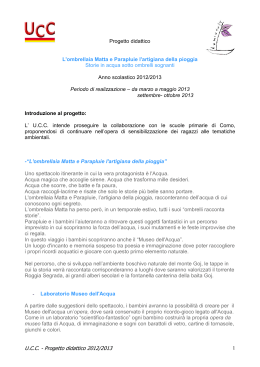 UCC - Progetto didattico 2012/2013