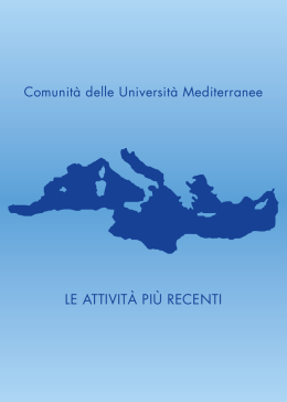 LE ATTIVITà PIù RECENTI - Community of Mediterranean Universities