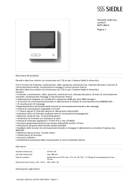 Pannello video bus comfort BVPC 850-0 Pagina 1
