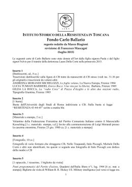 Fondo Carlo Ballario - Istituto Storico della Resistenza in Toscana