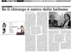 Se il chirurgo &egrave; amico della bellezza