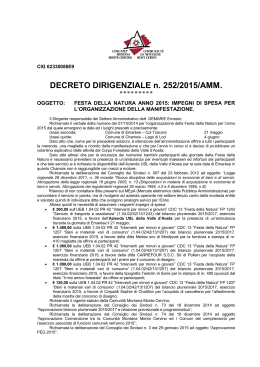 DECRETO DIRIGENZIALE n - Comunità Montana Monte Cervino