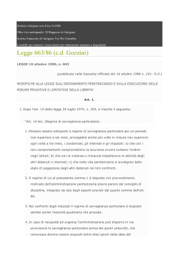Legge 663/86 (cd Gozzini) - Consiglio regionale della Calabria