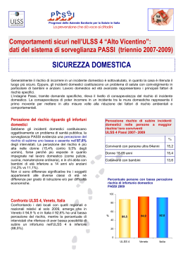 SIT incidenti domestici - Azienda Ulss 4 Alto Vicentino