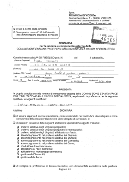 Curriculum vitae - Provincia di Vicenza