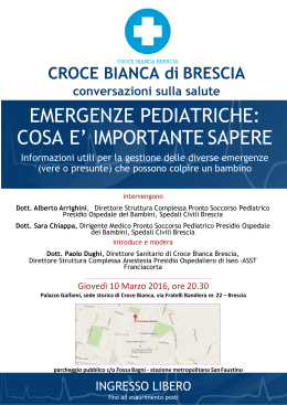 locandina evento - Azienda Ospedaliera Spedali Civili di Brescia