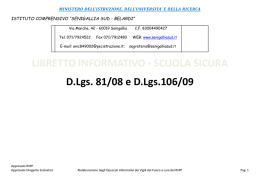 OPUSCOLO INFORMATIVO EMERGENZE