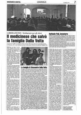 l medicinese che salv&ograve; la famiglia Dalla Volta