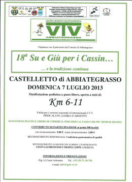 volantino - Podismo Lombardo