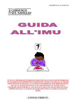 Opuscolo IMU 2012 - Comune di Cernusco sul Naviglio