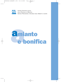 OPUSCOLO AMIANTO 1/92