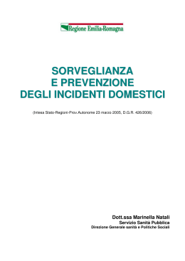 Sorveglianza e prevenzione degli incidenti domestici