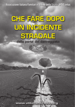 che fare dopo un incidente stradale - Associazione Italiana Familiari