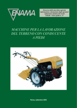 macchine per la lavorazione del terreno con conducente a
