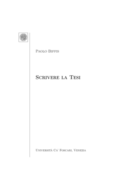 Scrivere la Tesi - criticalmanagement