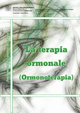 La terapia ormonale (Ormonoterapia)