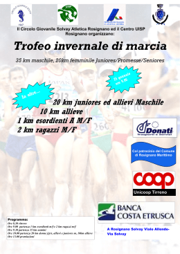 Trofeo invernale di marcia - Federazione Italiana di Atletica leggera