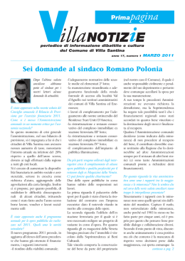 VillaNOTIZiE - Comune di Villa Santina