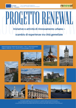 progetto renewal - Europe for Citizens Programme