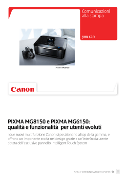 PIXMA MG8150 e PIXMA MG6150: qualità e funzionalità