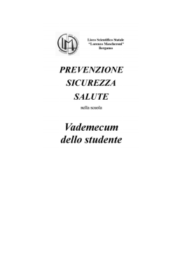 Vademecum - Liceo Scientifico Statale &ldquo;Lorenzo Mascheroni&rdquo;