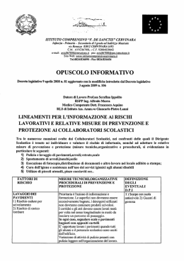 opuscolo informativo - Istituto Comprensivo "F.De Sanctis