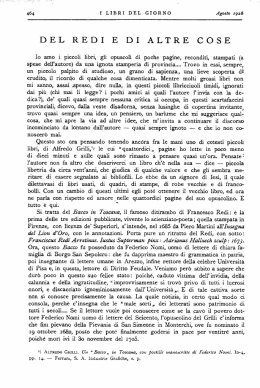 DEL REDI E DI ALTRE COSE